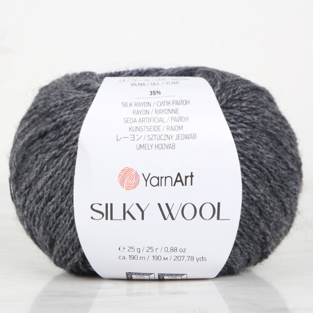 YarnArt SILKY WOOL Gri El Örgü İpi - 335