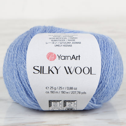 YarnArt SILKY WOOL Mavi El Örgü İpi - 343