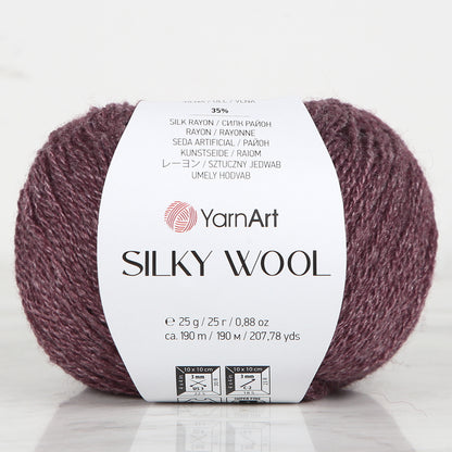 YarnArt SILKY WOOL Bordo El Örgü İpi - 344