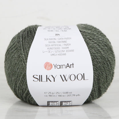 YarnArt SILKY WOOL Yeşil El Örgü İpi - 346