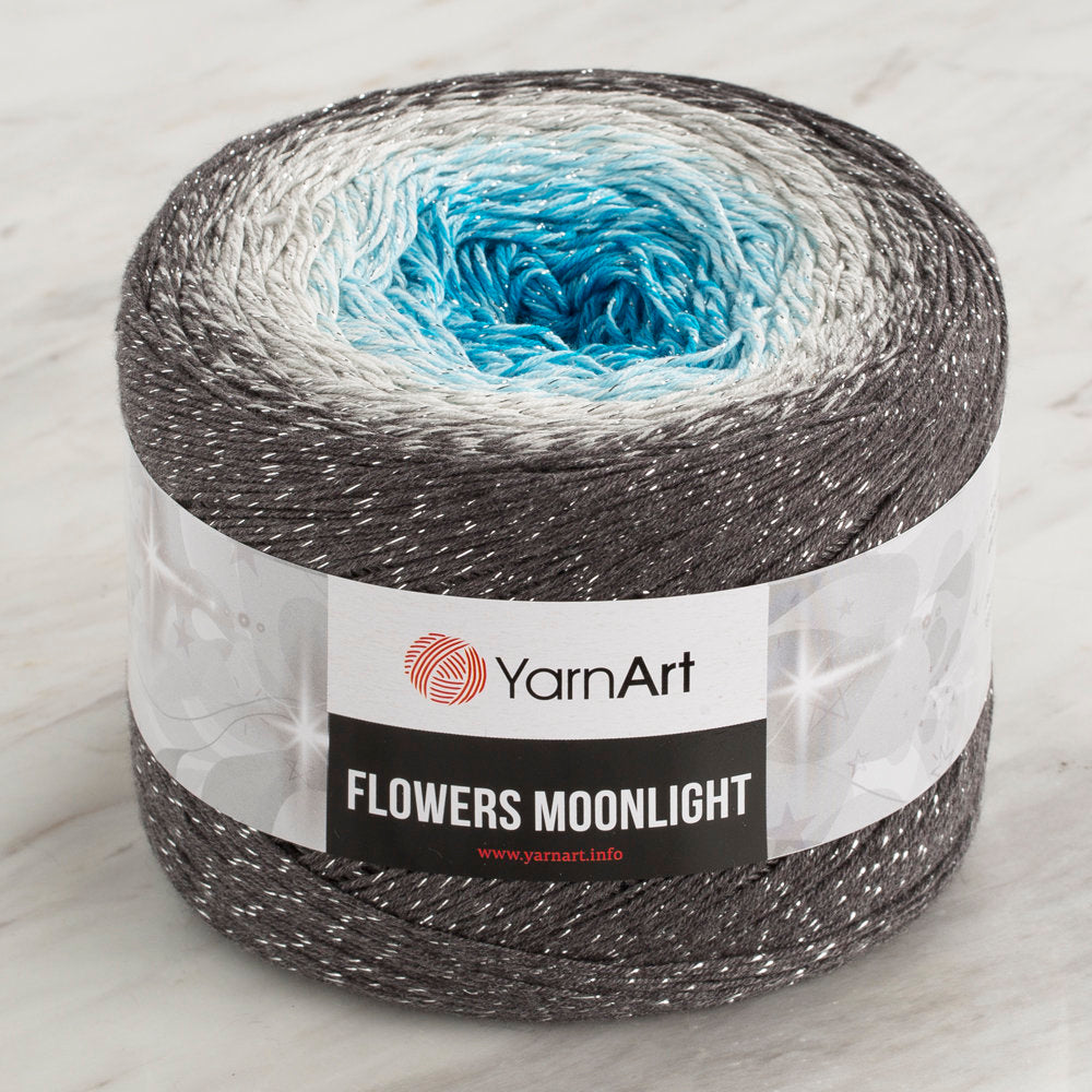 Yarnart Flowers Moonlight Simli Ebruli 260Gr El Örgü İpi - 3251