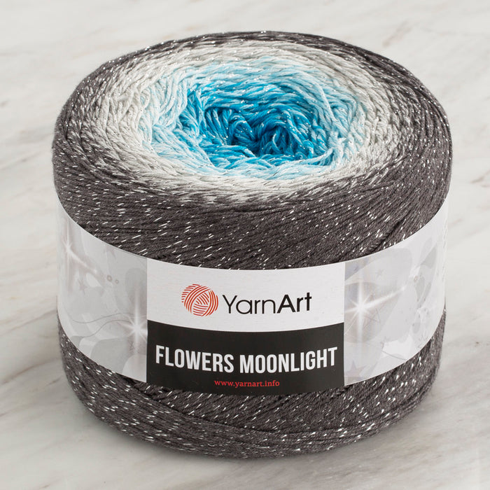 Yarnart Flowers Moonlight Simli Ebruli 260Gr El Örgü İpi 3251