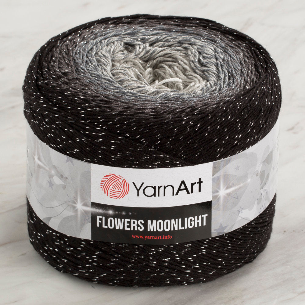 Yarnart Flowers Moonlight Simli Ebruli 260Gr El Örgü İpi - 3253