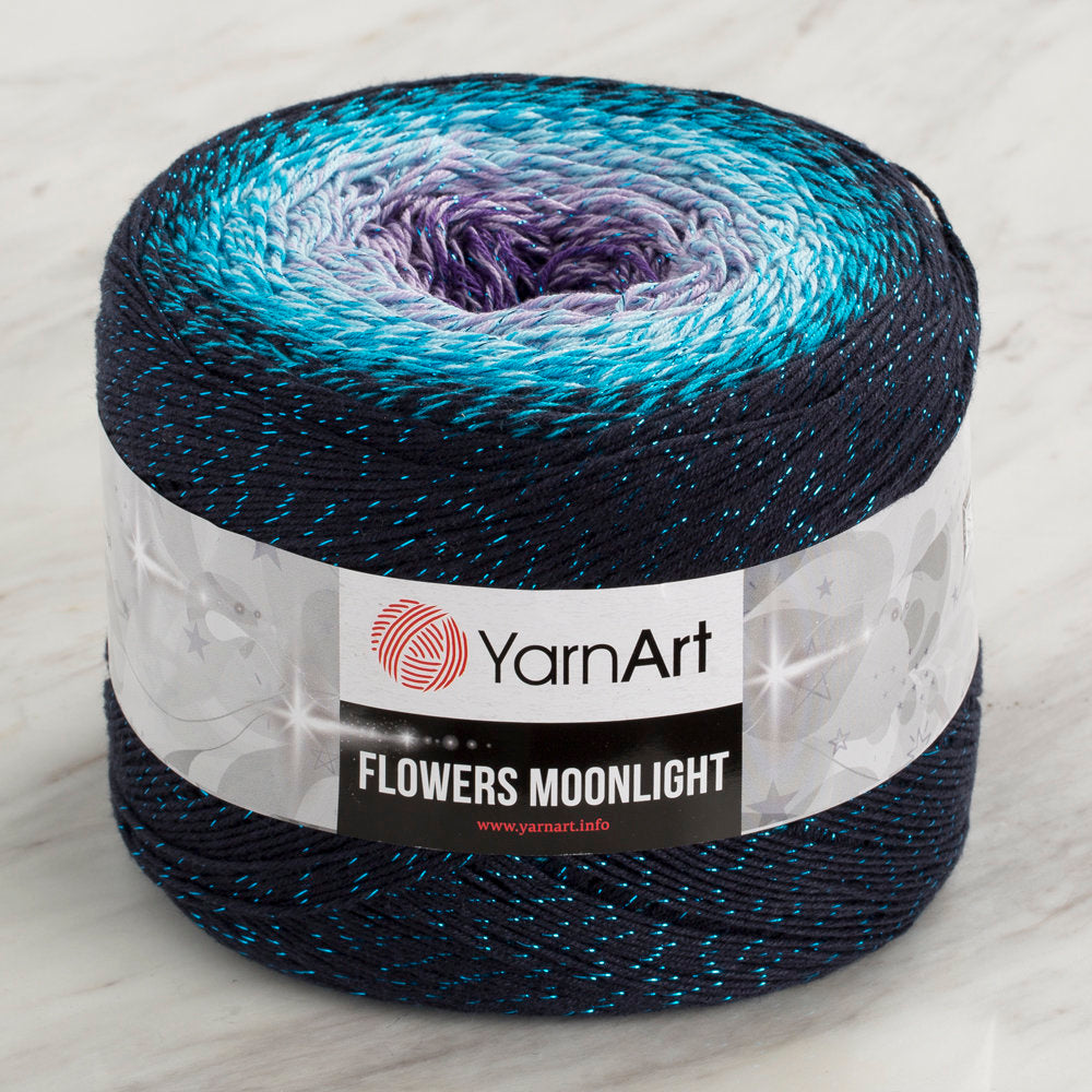 Yarnart Flowers Moonlight Simli Ebruli 260Gr El Örgü İpi - 3254