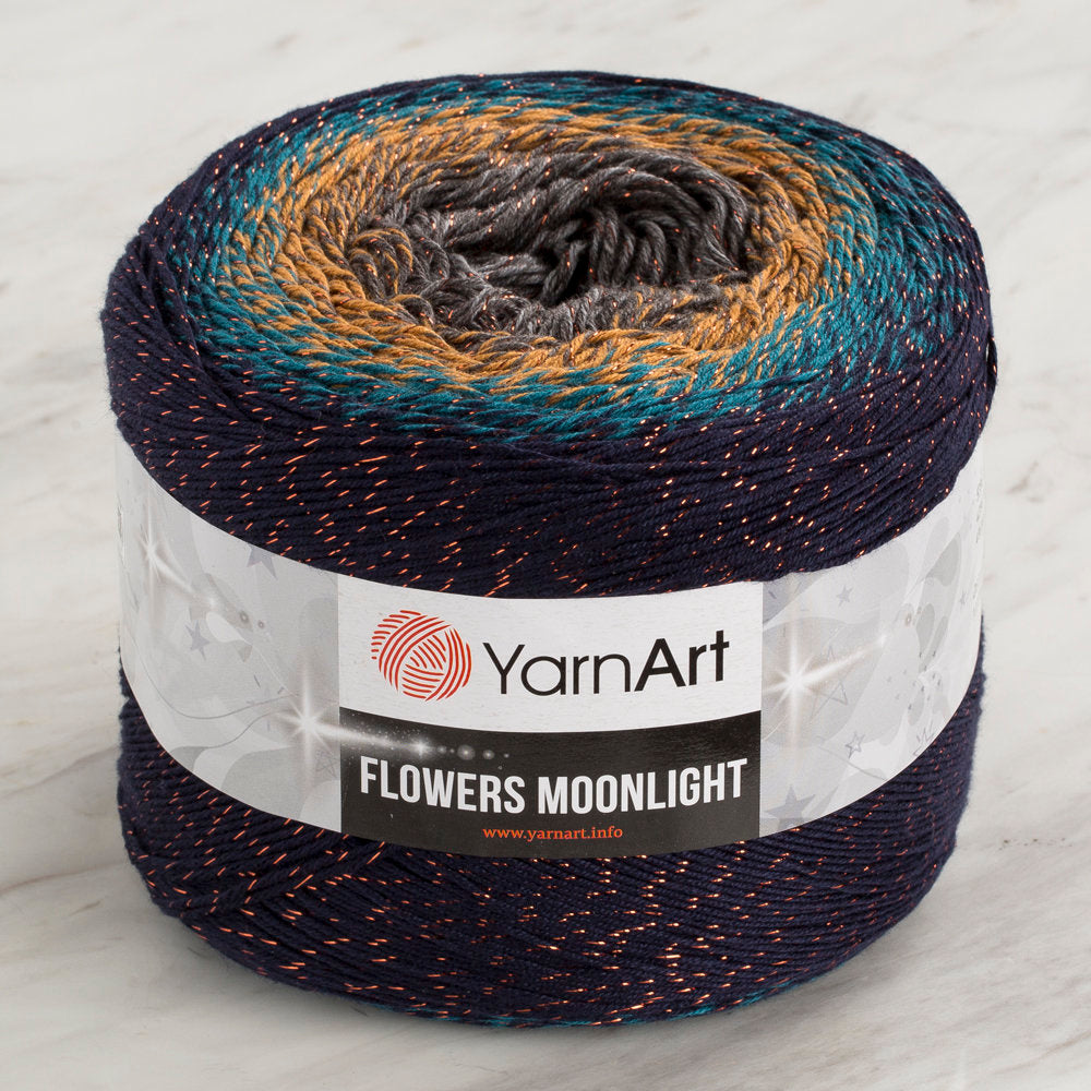 Yarnart Flowers Moonlight Simli Ebruli 260Gr El Örgü İpi - 3263-1