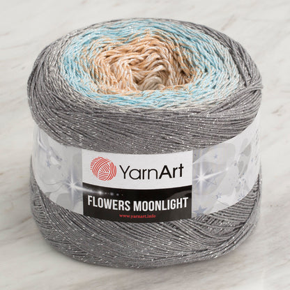 Yarnart Flowers Moonlight Simli Ebruli 260Gr El Örgü İpi - 3268
