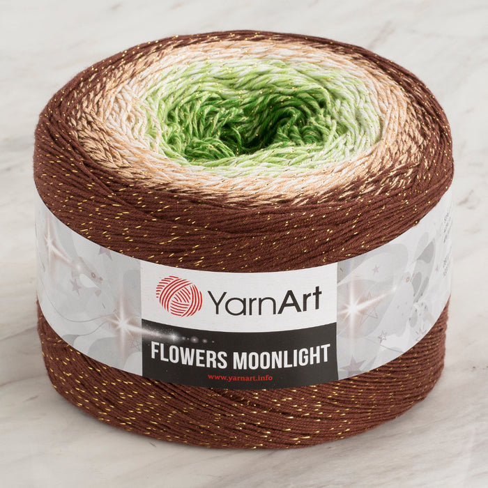 Yarnart Flowers Moonlight Simli Ebruli 260Gr El Örgü İpi 3272