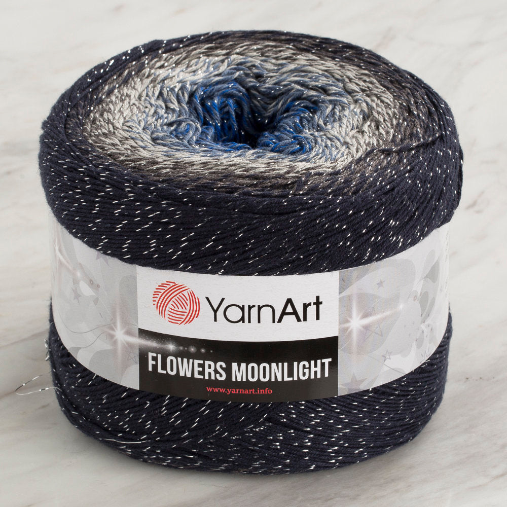 Yarnart Flowers Moonlight Simli Ebruli 260Gr El Örgü İpi - 3275