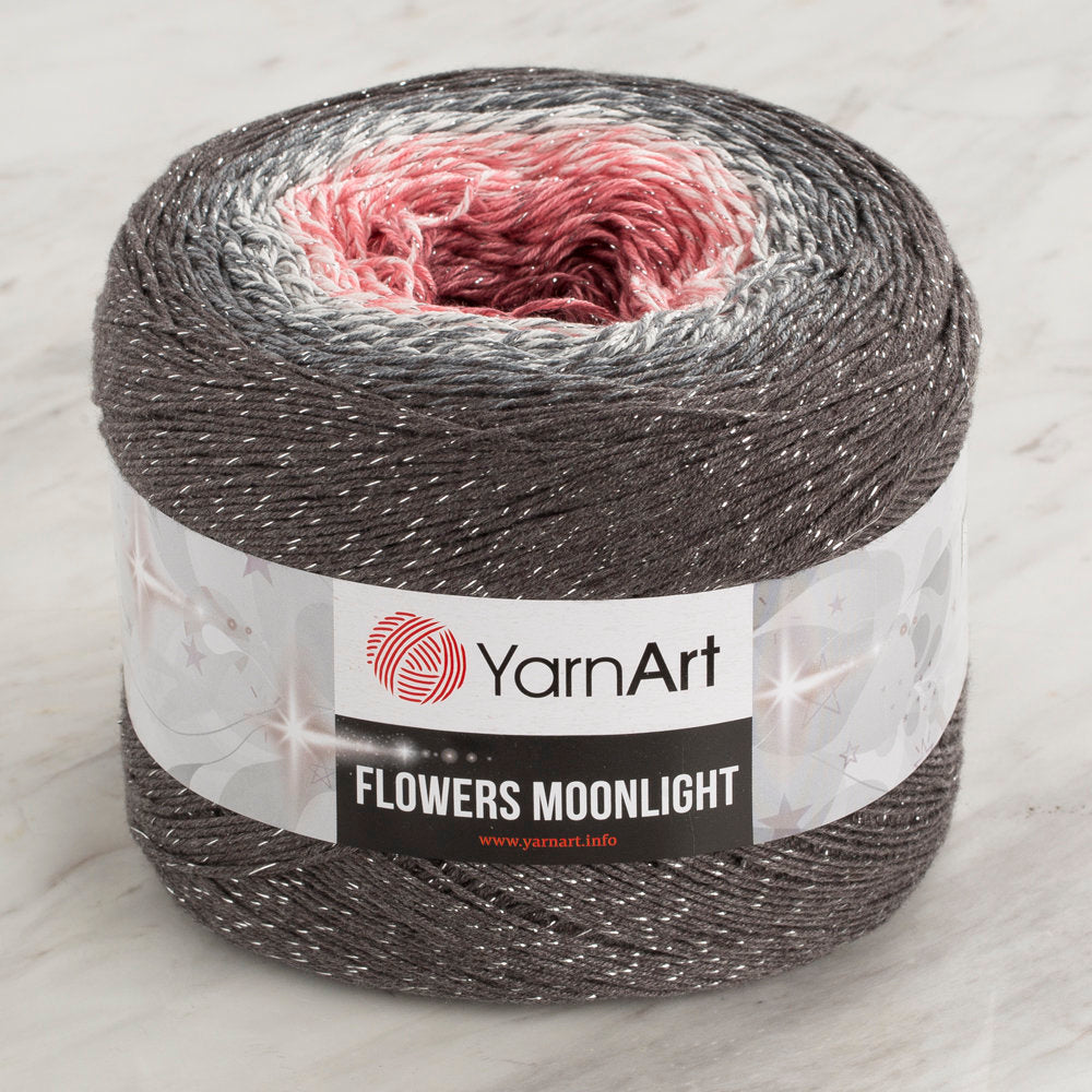 Yarnart Flowers Moonlight Simli Ebruli 260Gr El Örgü İpi - 3279