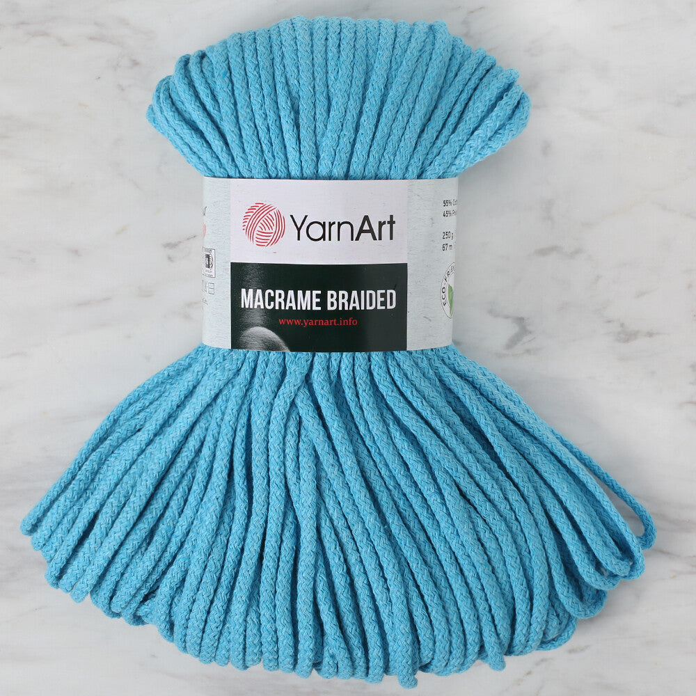 YarnArt Macrame Braided Turkuaz El Örgü İpi -763