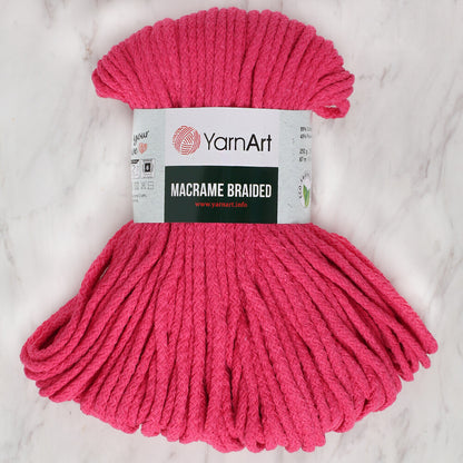 YarnArt Macrame Braided Fuşya El Örgü İpi -771