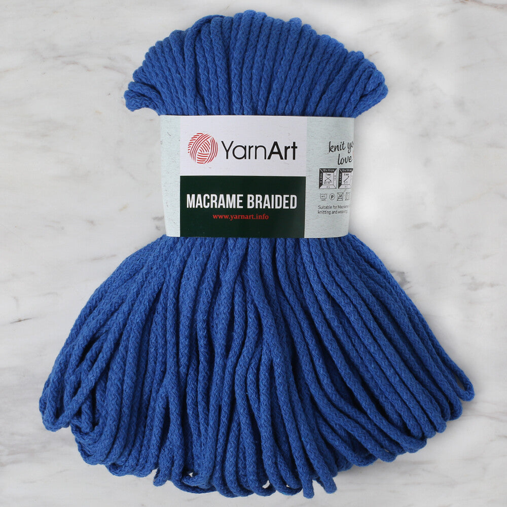 YarnArt Macrame Braided Saks Mavi El Örgü İpi -772