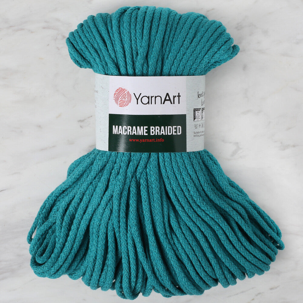 YarnArt Macrame Braided Petrol Mavi El Örgü İpi -783