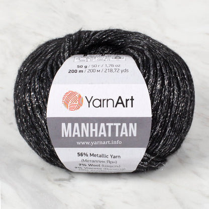 YarnArt Manhattan Antrasit Simli El Örgü İpi - 915