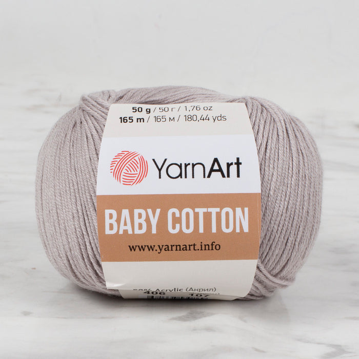 YarnArt Baby Cotton Gri El Örgü İpi - 406