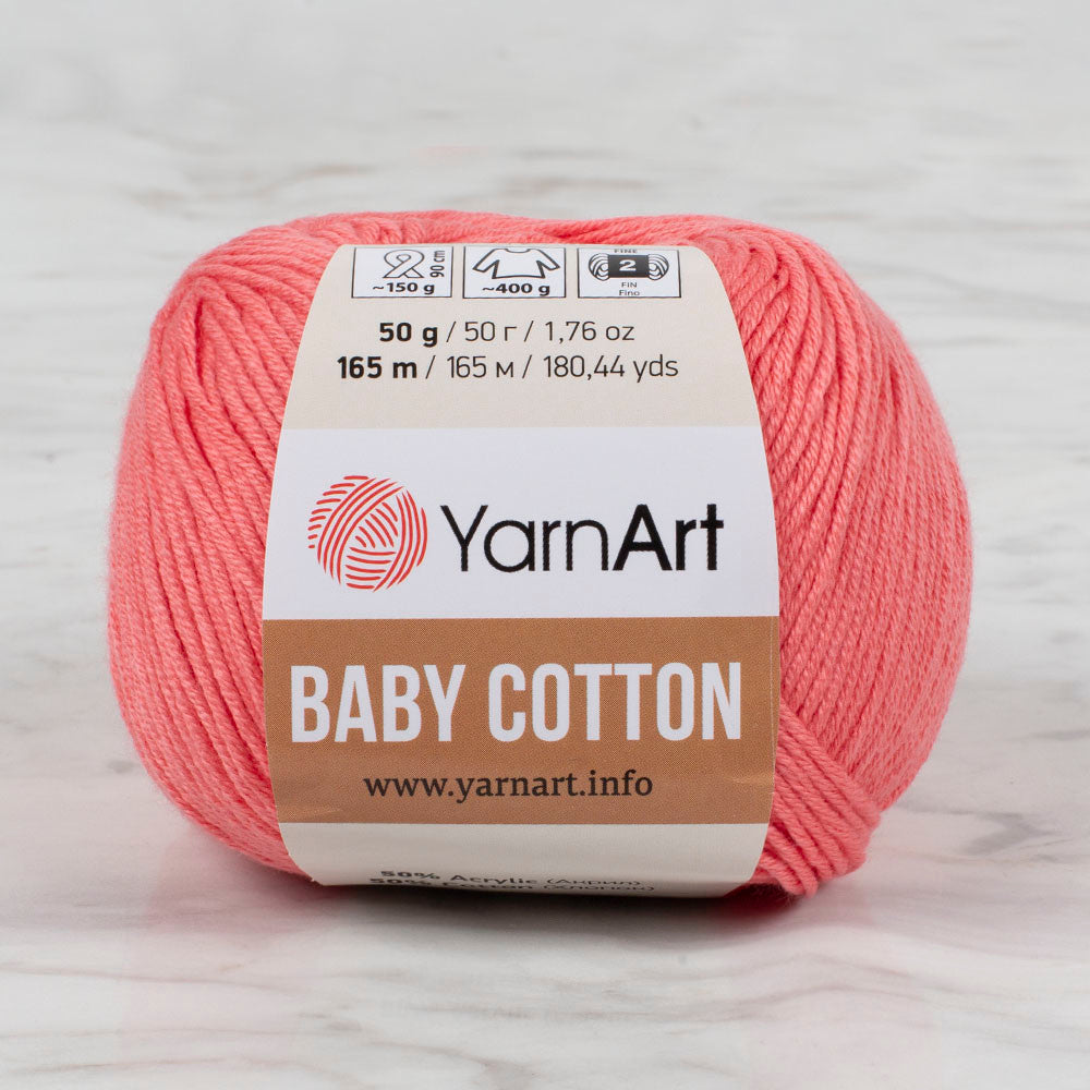 YarnArt Baby Cotton Nar Çiçeği El Örgü İpi - 420