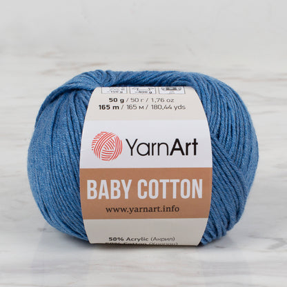 YarnArt Baby Cotton Mavi El Örgü İpi - 447