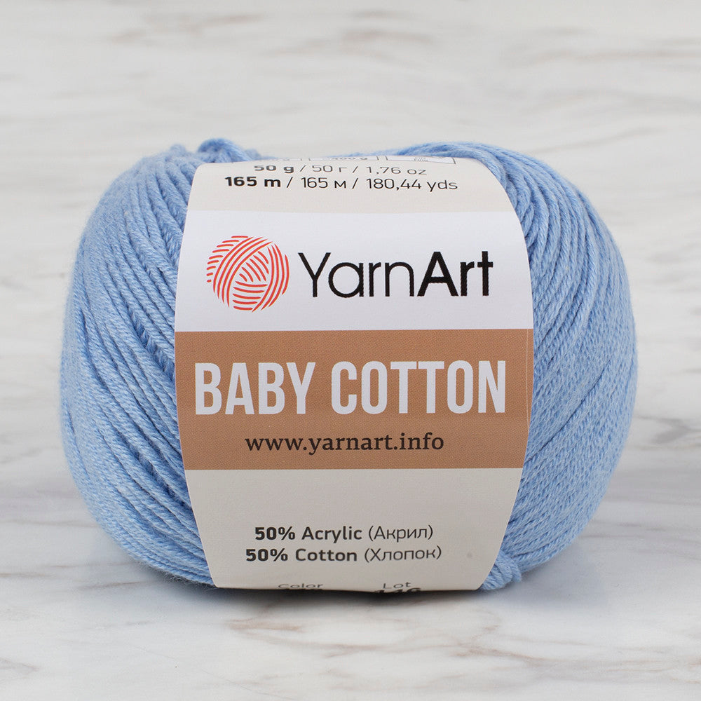 YarnArt Baby Cotton Mavi El Örgü İpi - 448