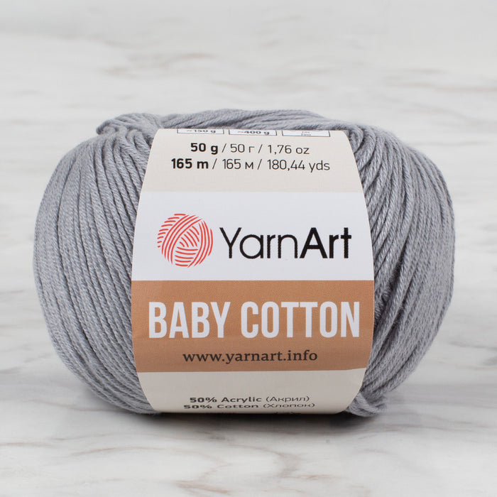 YarnArt Baby Cotton Gri El Örgü İpi - 452