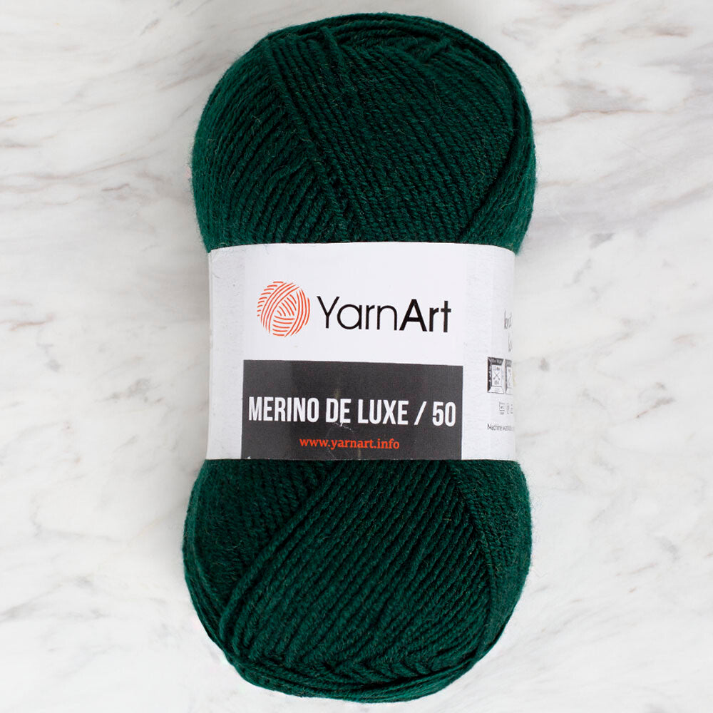 Yarnart Merino De Lüx 50 Koyu Yeşil El Örgü İpi - 590
