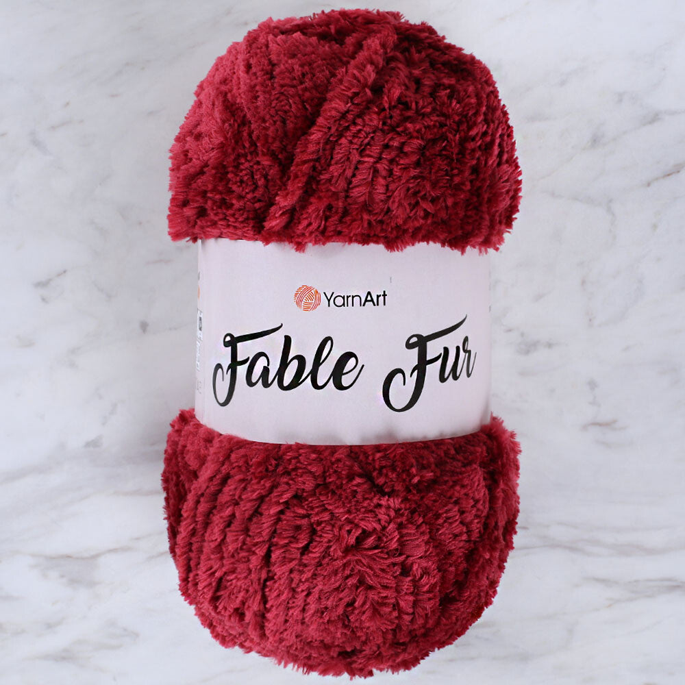 Yarnart Fable Fur Açık Bordo El Örgü İpi - 981