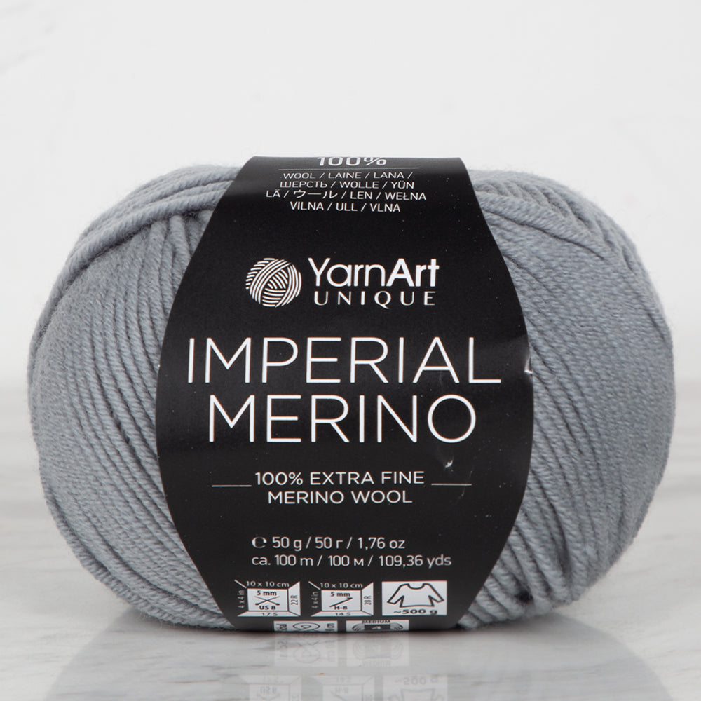 YarnArt IMPERIAL MERINO Gri El Örgü İpi - 3337