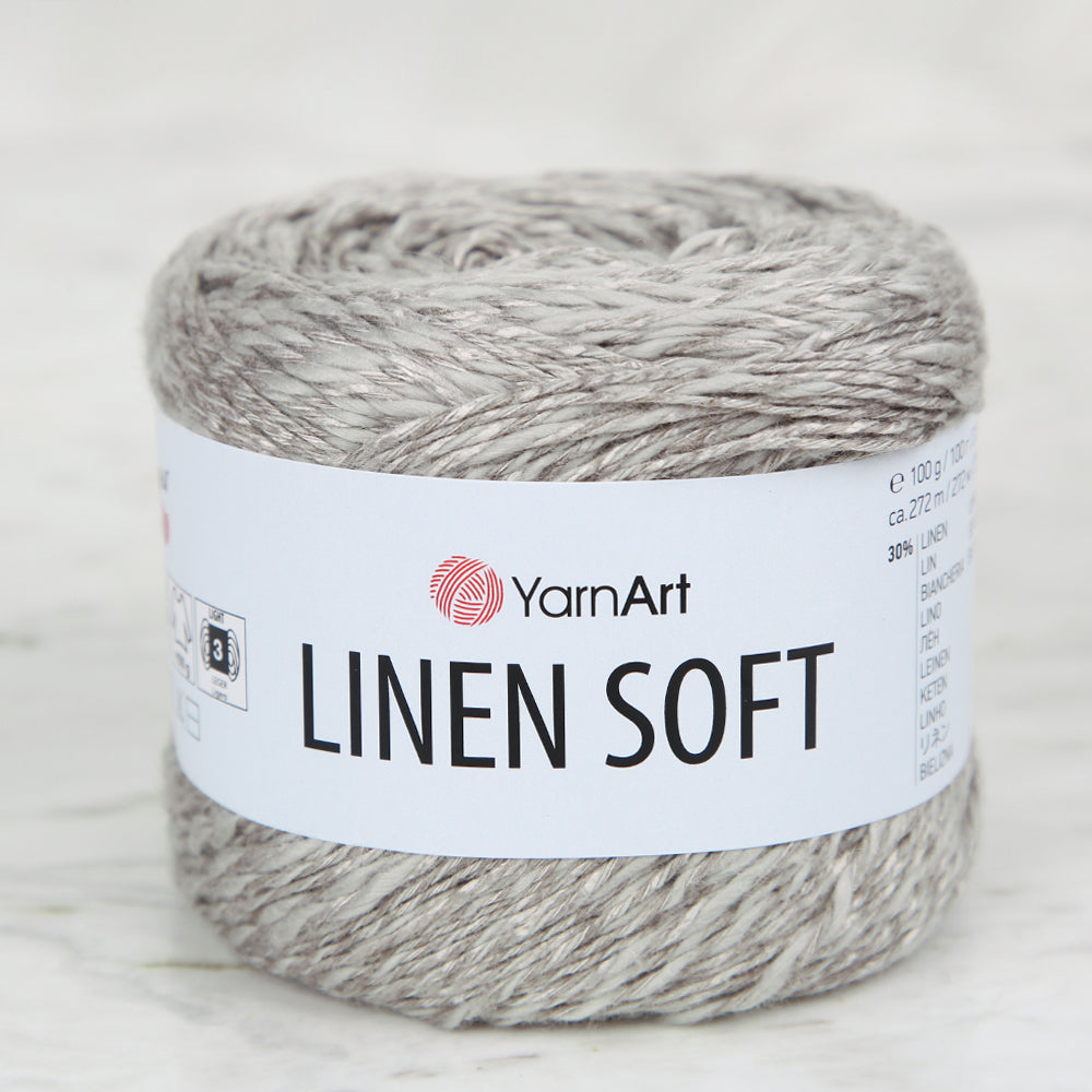 YarnArt Linen Soft Gri El Örgü İpi - 7307