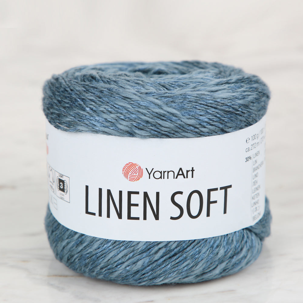 YarnArt Linen Soft Petrol Mavisi El Örgü İpi - 7316