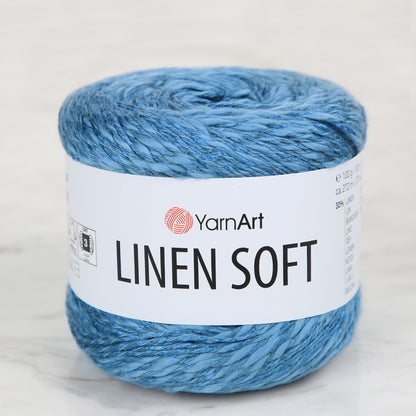 YarnArt Linen Soft Mavi El Örgü İpi - 7318