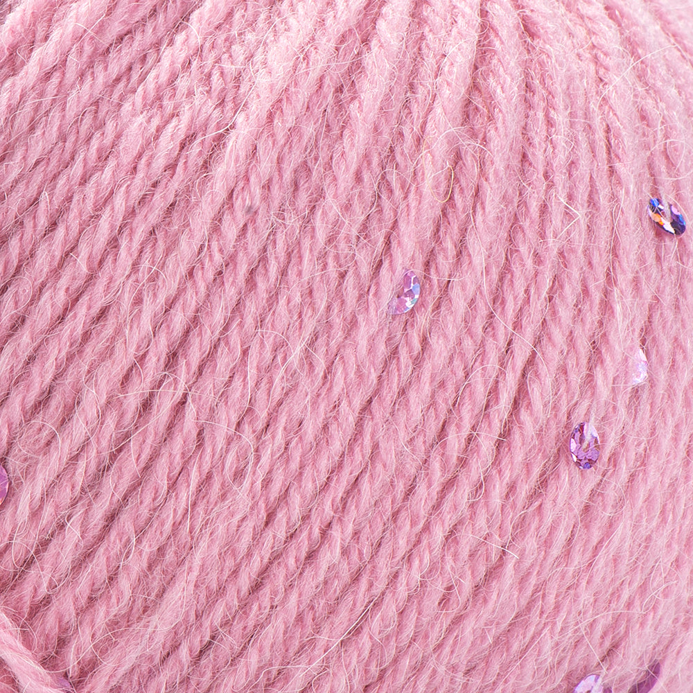 Alpaca Gold Paillettes Pembe El Örgü İpi - 9306