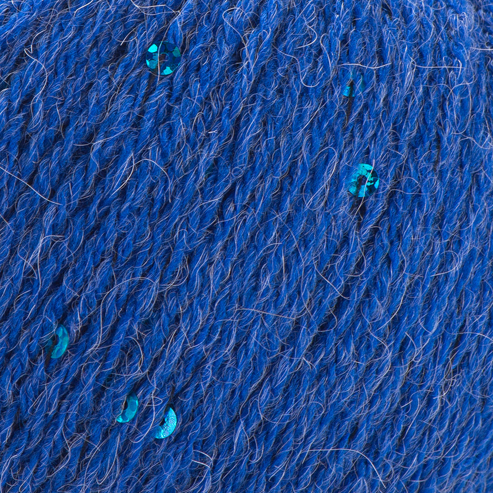 Alpaca Gold Paillettes Mavi El Örgü İpi - 9309