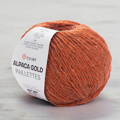 Alpaca Gold Paillettes Tarçın El Örgü İpşi - 9312