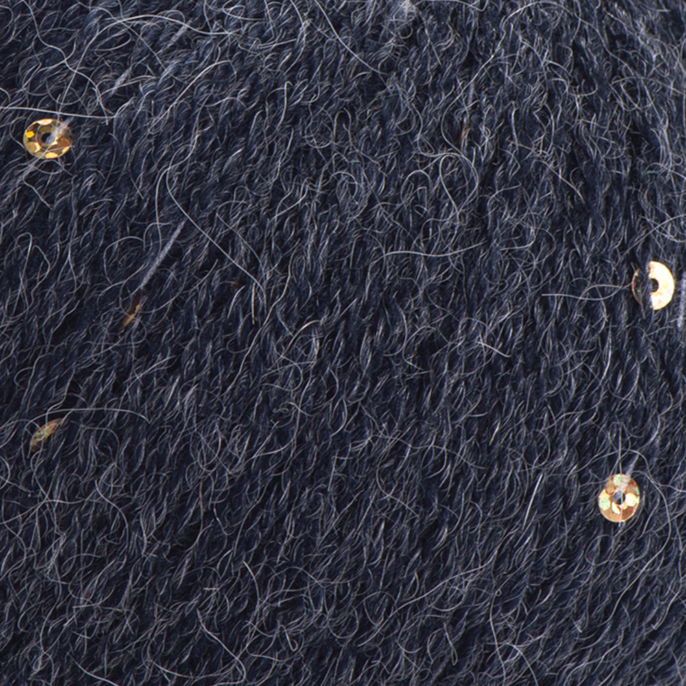 Alpaca Gold Paillettes Gri El Örgü İpi - 9314