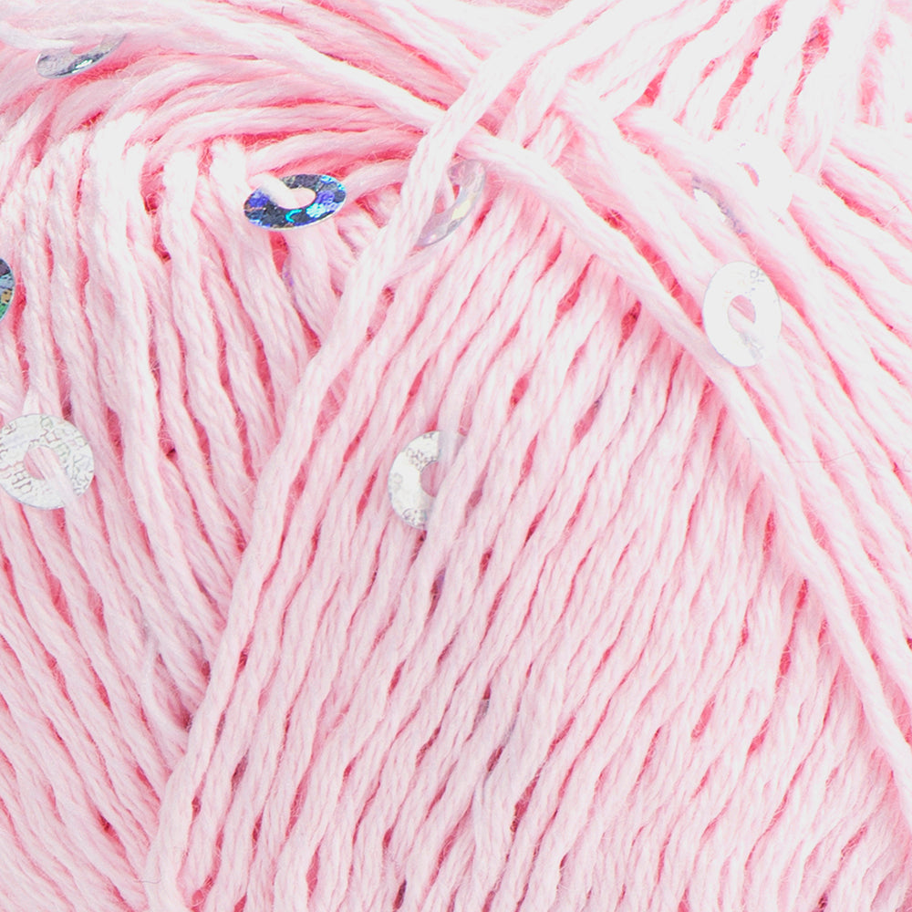 Yarnart Cotton Gold Paillettes Pembe El Örgü İpi - 7107