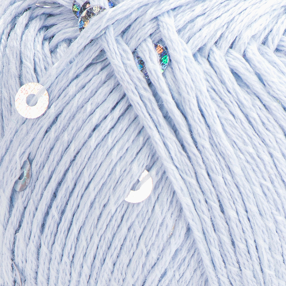 Yarnart Cotton Gold Paillettes Bebe Mavi El Örgü İpi - 7109