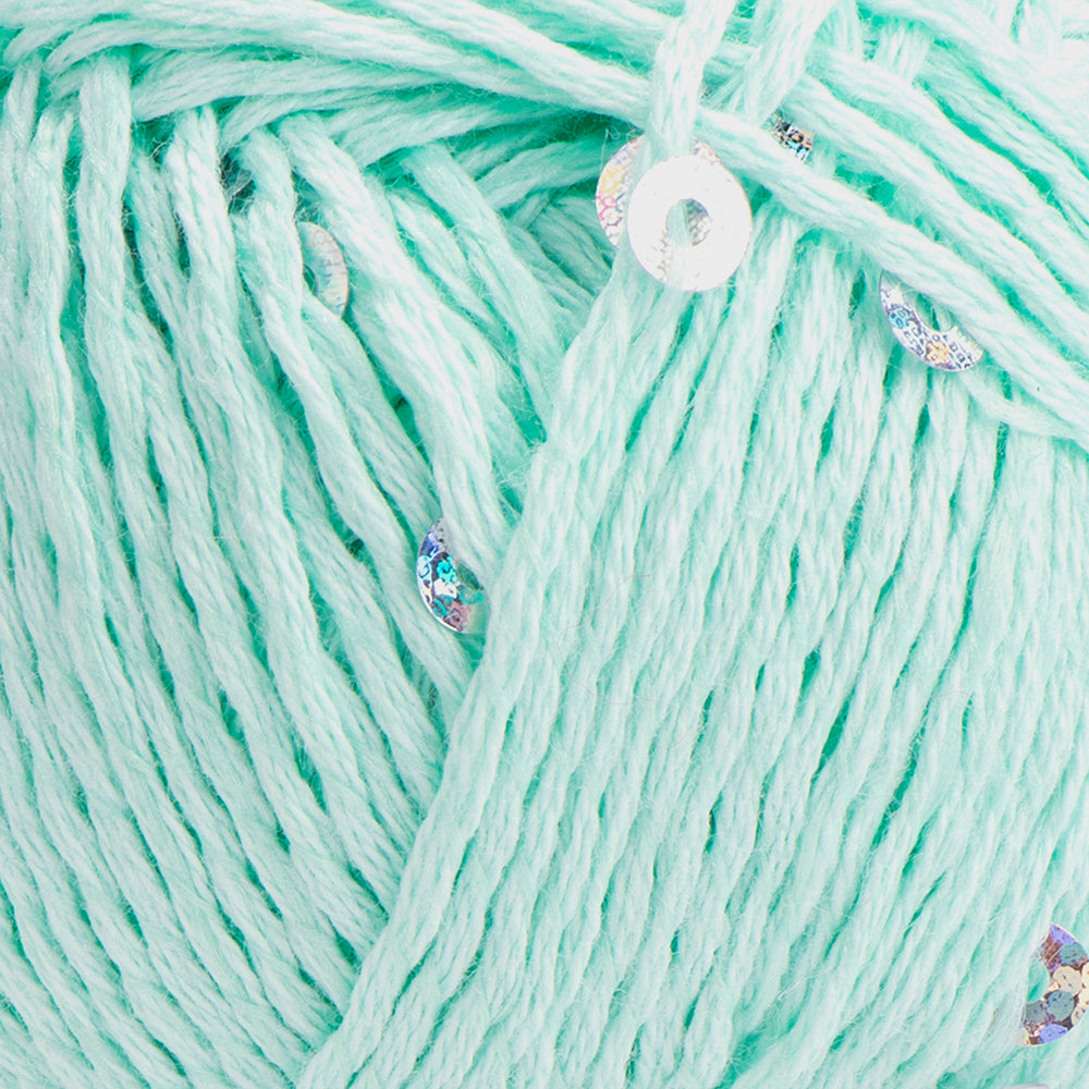 Yarnart Cotton Gold Paillettes Yeşil El Örgü İpi - 7112