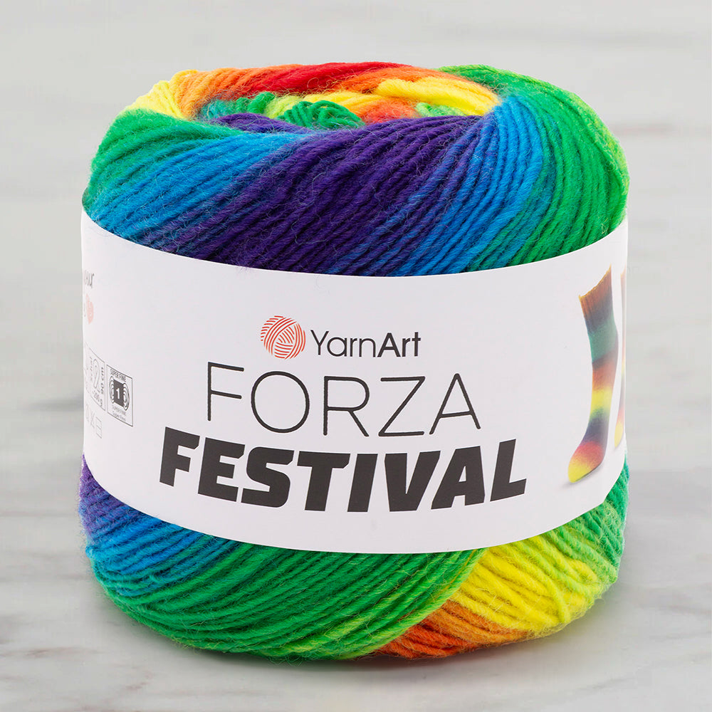 Yarnart Forza Festival Ebruli El Örgü İpi - 2914