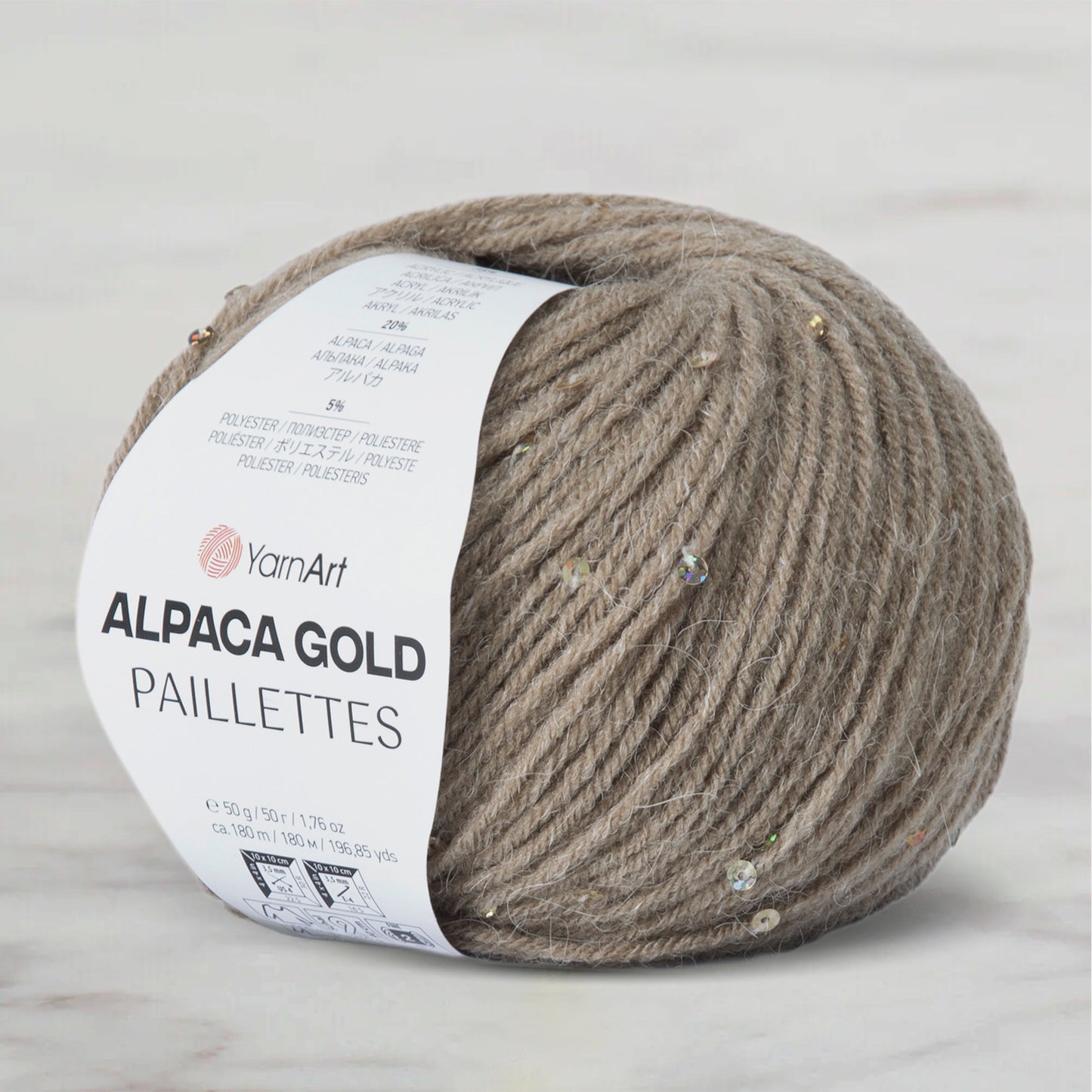 Yarnart Alpaca Gold Paillettes Bej El Örgü İpi - 9316