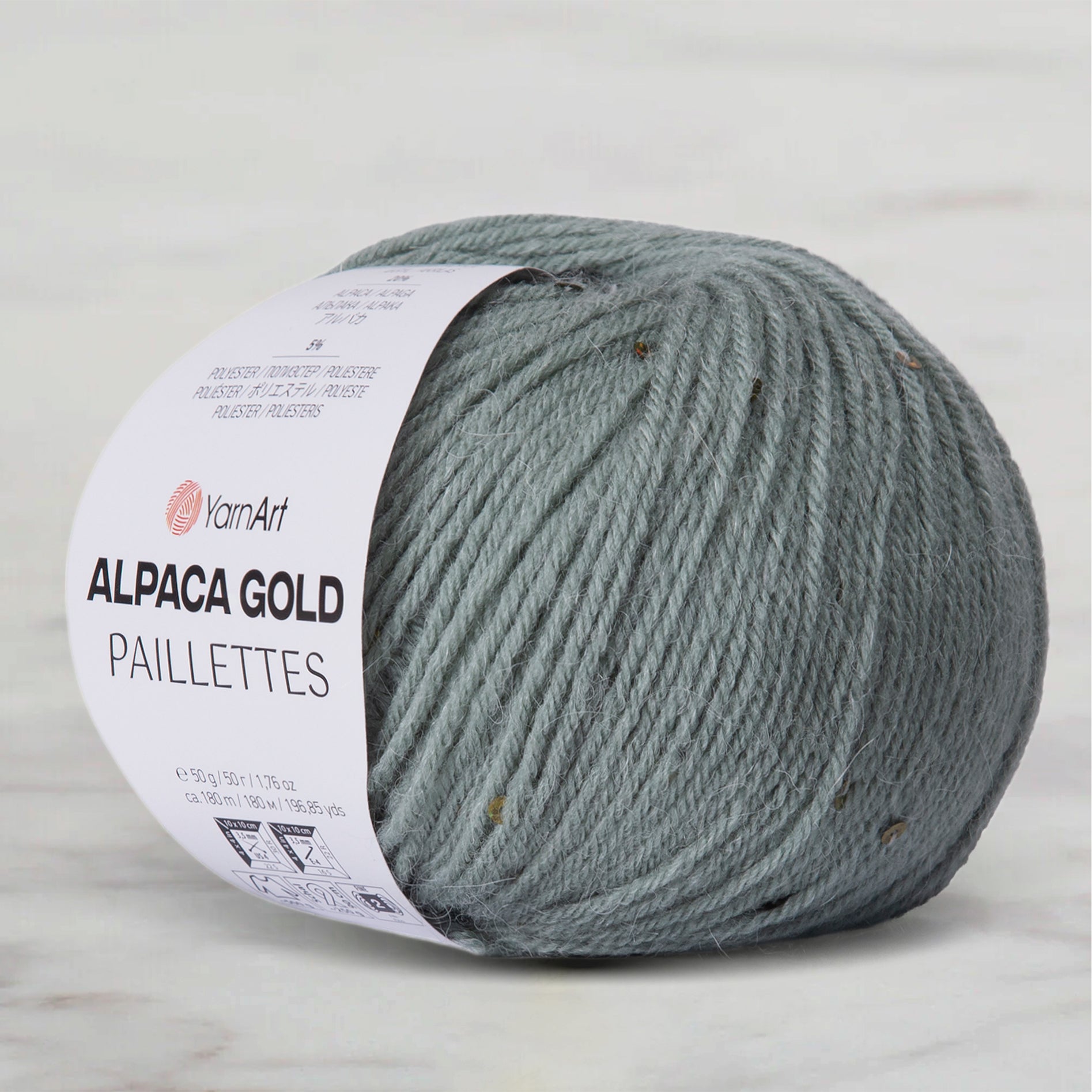 Yarnart Alpaca Gold Paillettes Yeşil El Örgü İpi - 9317