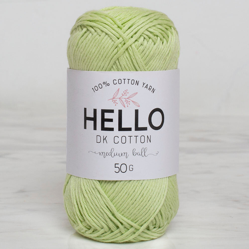 Hello 50 gr Açık Yeşil El Örgü İpi - 129