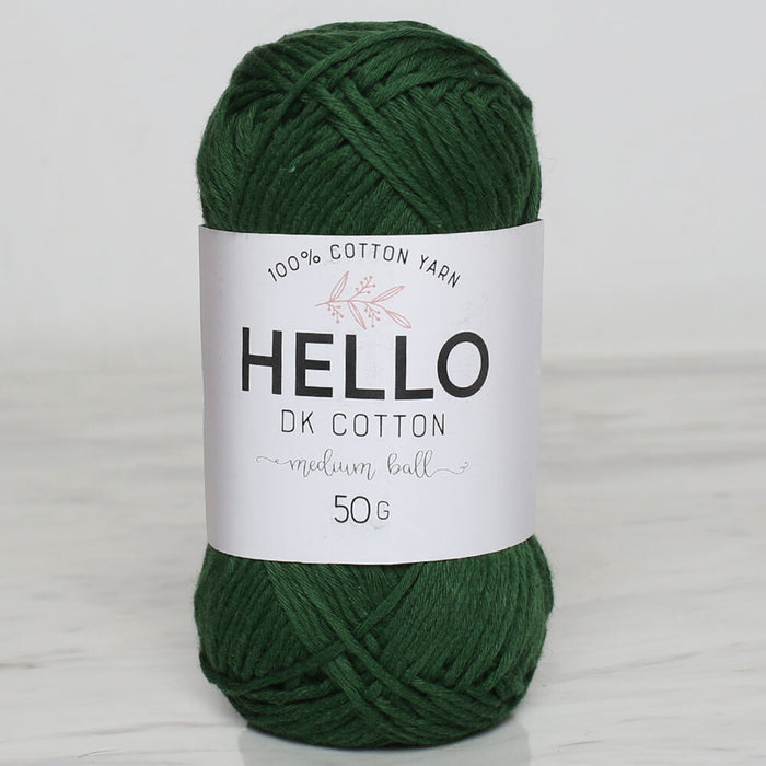Hello 50 gr Koyu Yeşil El Örgü İpi - 135