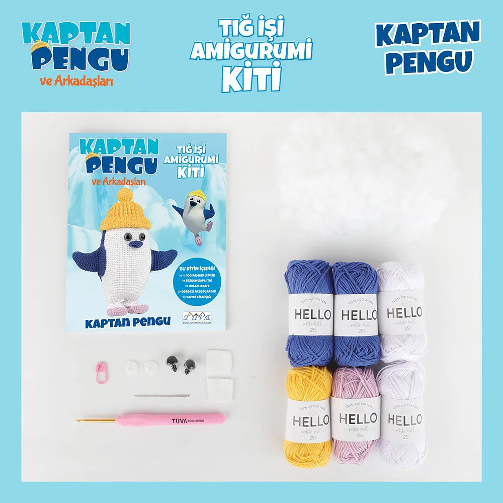 Tuva Amigurumi Kiti - Kaptan Pengu Ve Arkadaşları ART.LAK07