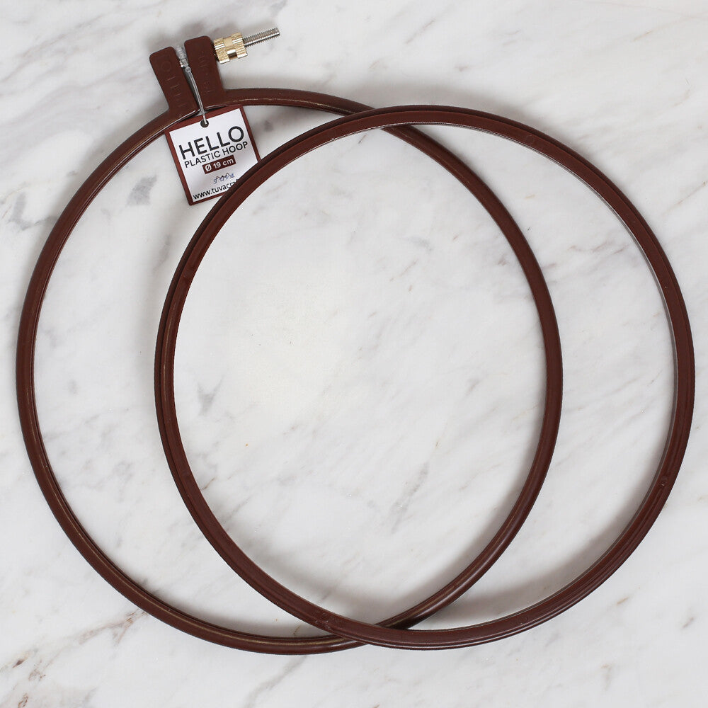 Hello Vidalı Plastik Kasnak 19 cm Kahverengi 