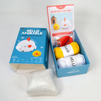 Hello Adorable Amigurumi Kiti - Mother Hen & Baby Chıck - KC973