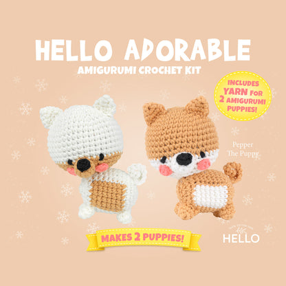 Hello Adorable Amigurumi Kiti- Pepper The Puppy - HC976