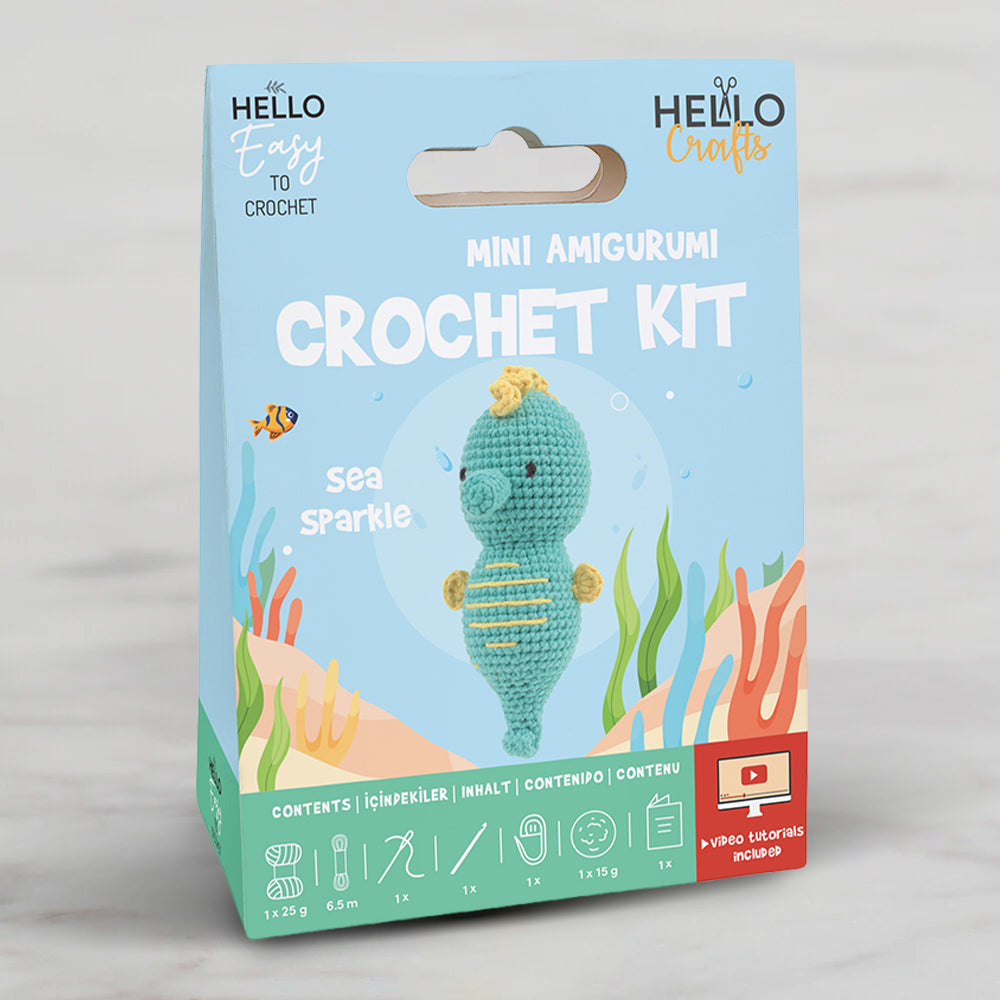 Hello Crafts Tığ İşi Mini Amigurumi Kiti - Sea Sparkle - HC101