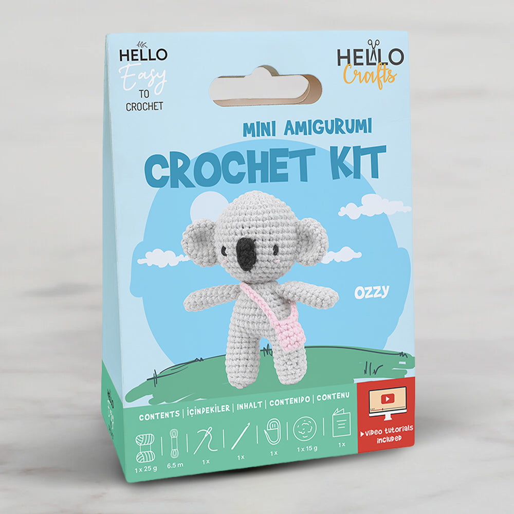 Hello Crafts Tığ İşi Mini Amigurumi Kiti - Ozzy - HC129
