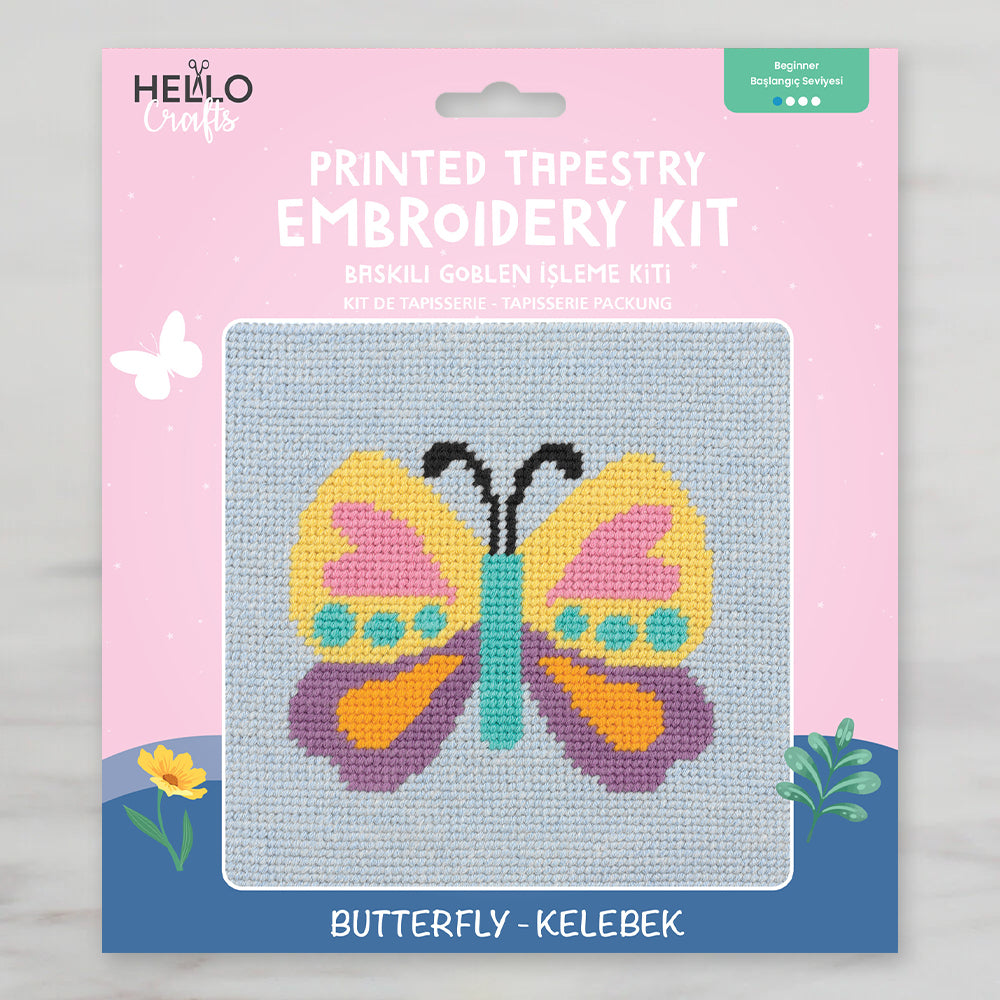 Hello Crafts Baskılı Goblen Kiti - Kelebek - HC503