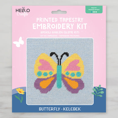 Hello Crafts Baskılı Goblen Kiti - Kelebek - HC503