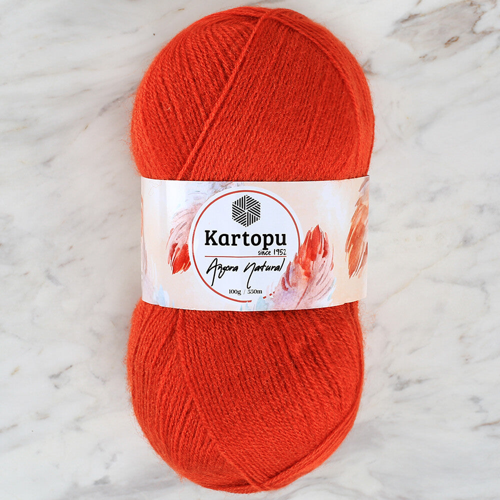 Kartopu Angora Natural Turuncu El Örgü İpi - K263